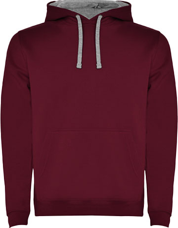 Sweat à capuche Homme 280gr à personnaliser Urban ROLY Marron et Marl Grey